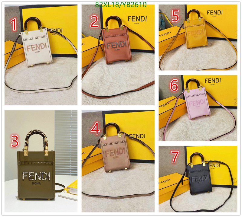 Fendi Bag-(4A)-Sunshine-,Code: YB2610,$: 82USD