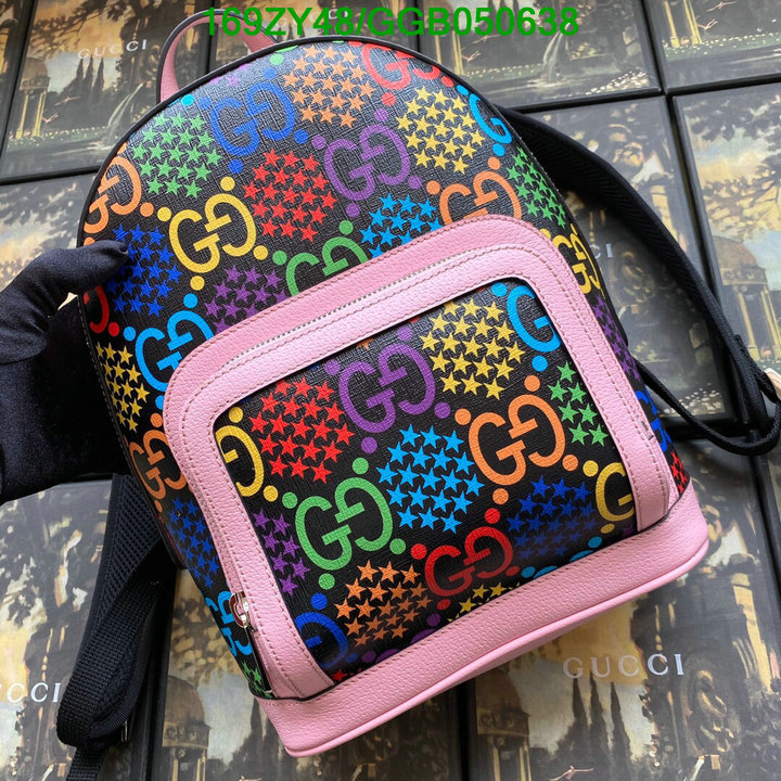 Gucci Bag-(Mirror)-Backpack-,Code: GGB050638,$: 169USD