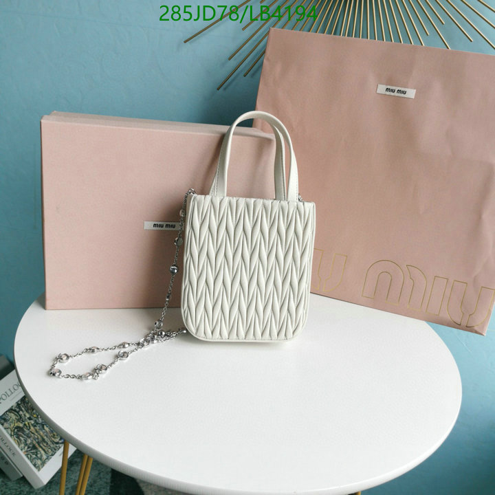 Miu Miu Bag-(Mirror)-Diagonal-,Code: LB4194,$: 285USD