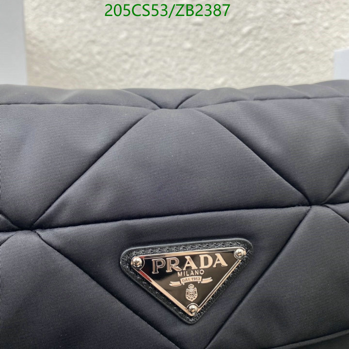 Prada Bag-(Mirror)-Diagonal-,Code: ZB2387,$: 205USD