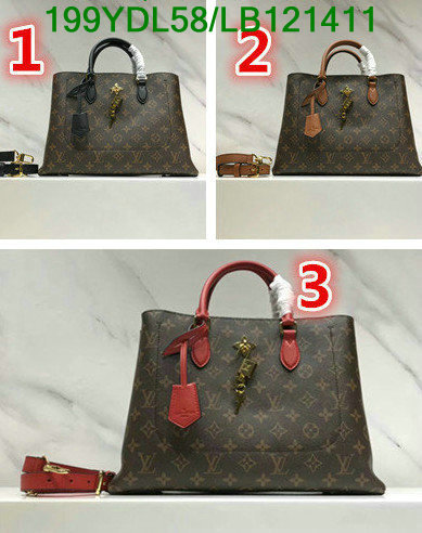 LV Bags-(Mirror)-Handbag-,Code: LB121411,$: 199USD