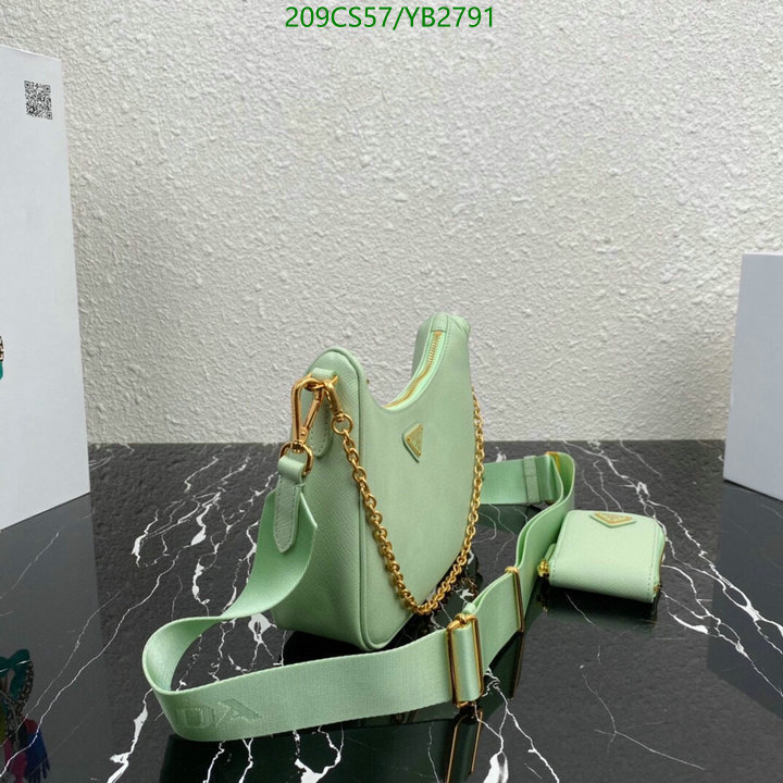 Prada Bag-(Mirror)-Diagonal-,Code: YB2791,$: 209USD