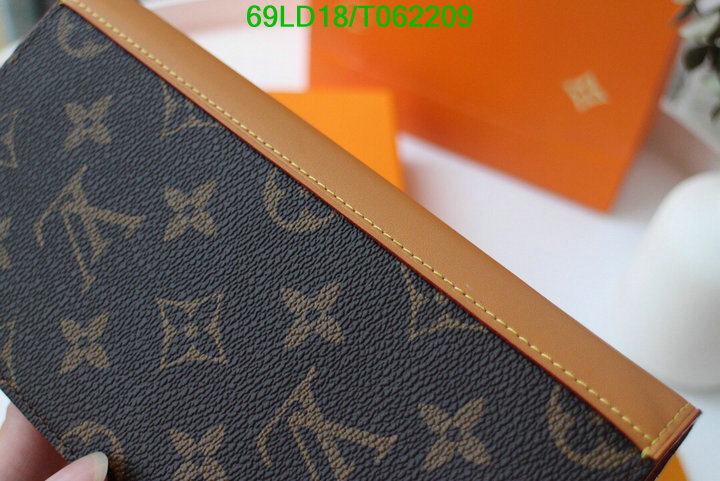 LV Bags-(Mirror)-Wallet-,Code: T062209,$: 69USD