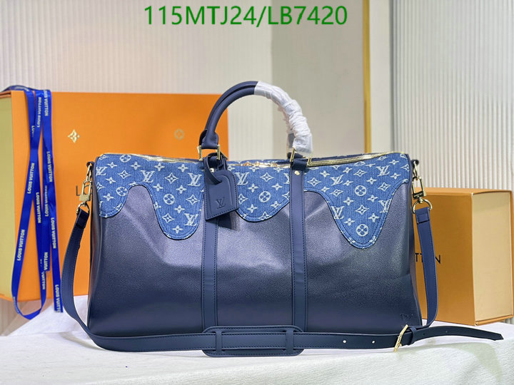 LV Bags-(4A)-Keepall BandouliRe 45-50-,Code: LB7420,$: 115USD