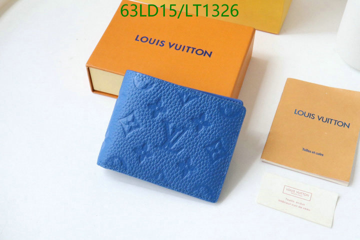 LV Bags-(Mirror)-Wallet-,Code: LT1326,$: 63USD