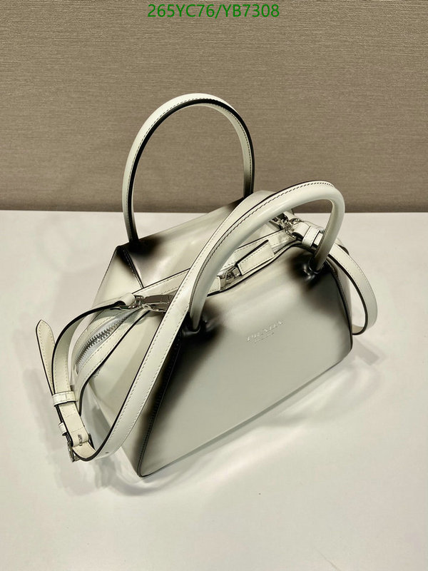 Prada Bag-(Mirror)-Handbag-,Code: YB7308,$: 265USD