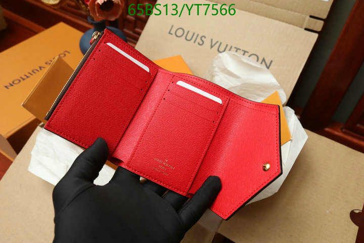 LV Bags-(Mirror)-Wallet-,Code: YT7566,$: 65USD