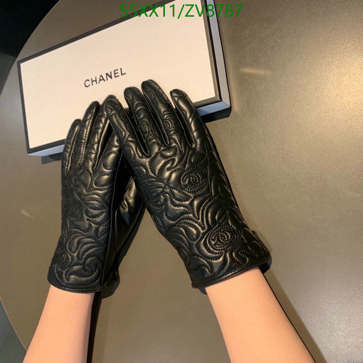 Gloves-Chanel, Code: ZV8787,$: 55USD