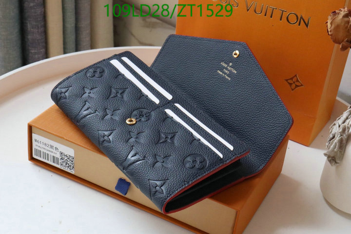 LV Bags-(Mirror)-Wallet-,Code: ZT1529,$: 109USD