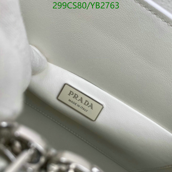 Prada Bag-(Mirror)-Handbag-,Code: YB2763,$: 299USD