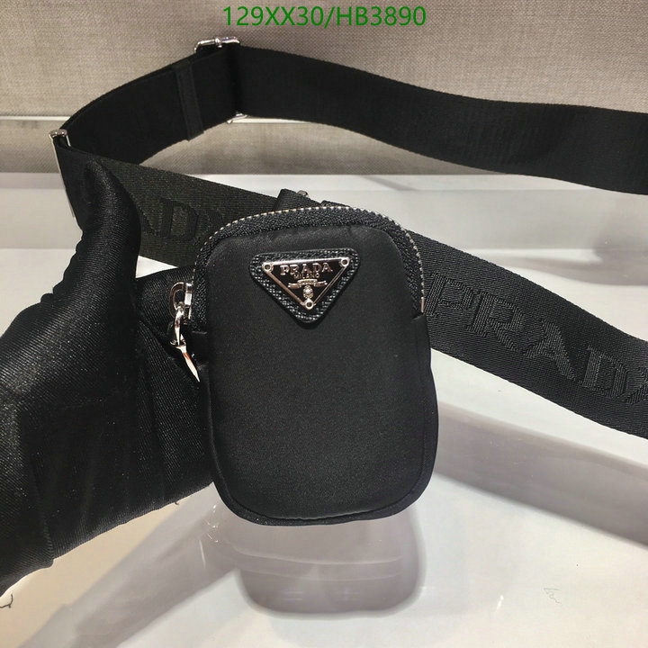 Prada Bag-(Mirror)-Diagonal-,Code: HB3890,$: 129USD