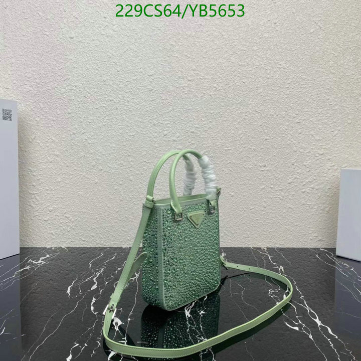 Prada Bag-(Mirror)-Diagonal-,Code: YB5653,$: 229USD