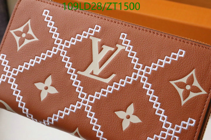 LV Bags-(Mirror)-Wallet-,Code: ZT1500,$: 109USD