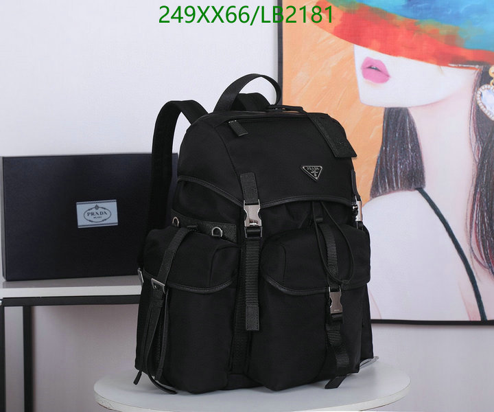 Prada Bag-(Mirror)-Backpack-,Code: LB2181,$: 249USD