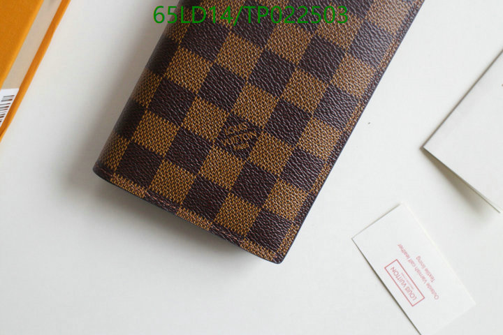 LV Bags-(Mirror)-Wallet-,Code: TP022503,$: 65USD