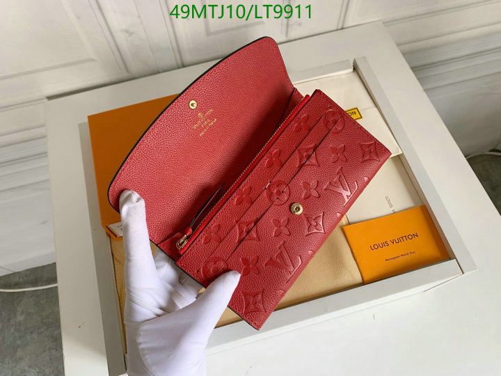 LV Bags-(4A)-Wallet-,Code: LT9911,$: 49USD