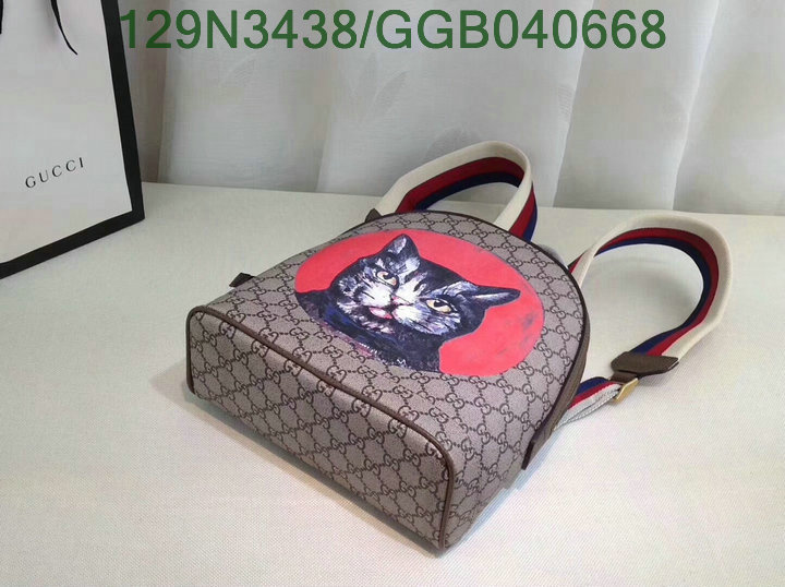 Gucci Bag-(Mirror)-Backpack-,Code:GGB040668,$: 129USD