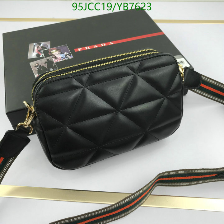 Prada Bag-(4A)-Diagonal-,Code: YB7623,$: 95USD