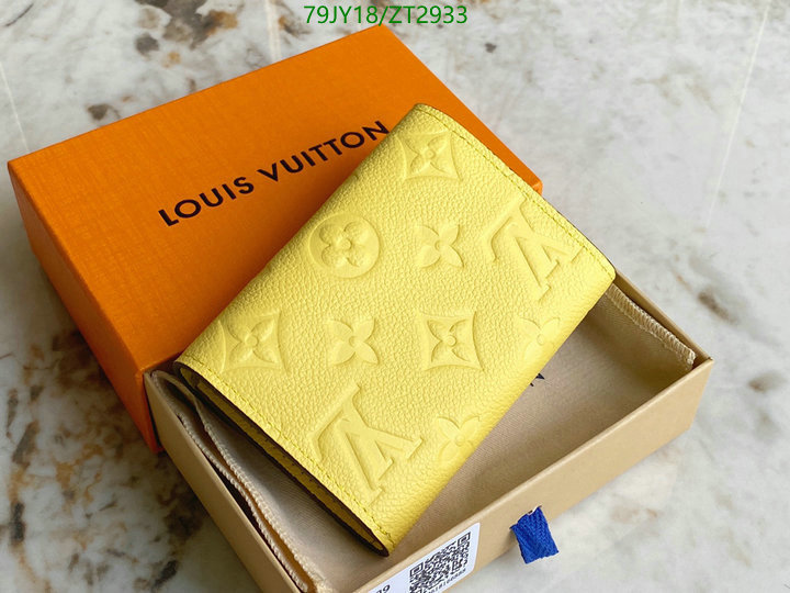 LV Bags-(Mirror)-Wallet-,Code: ZT2933,$: 79USD