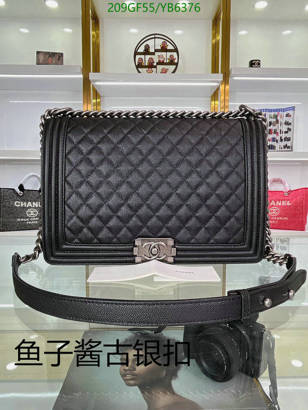 Chanel Bags -(Mirror)-Le Boy,Code: YB6376,$: 209USD