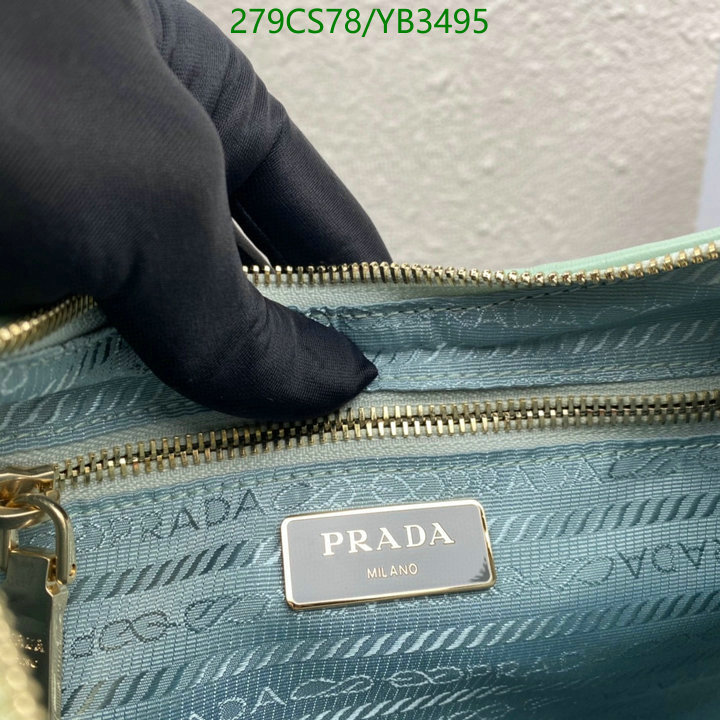 Prada Bag-(Mirror)-Diagonal-,Code: YB3495,$: 279USD