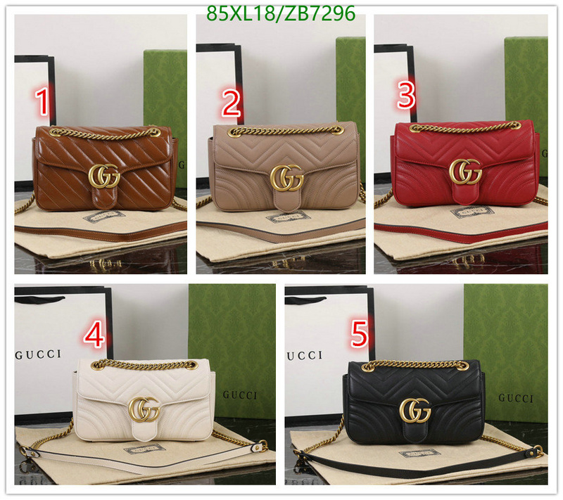 Gucci Bag-(4A)-Marmont,Code: ZB7296,$: 85USD