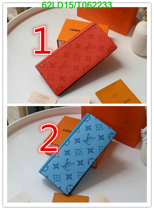 LV Bags-(Mirror)-Wallet-,Code: T062233,$: 62USD