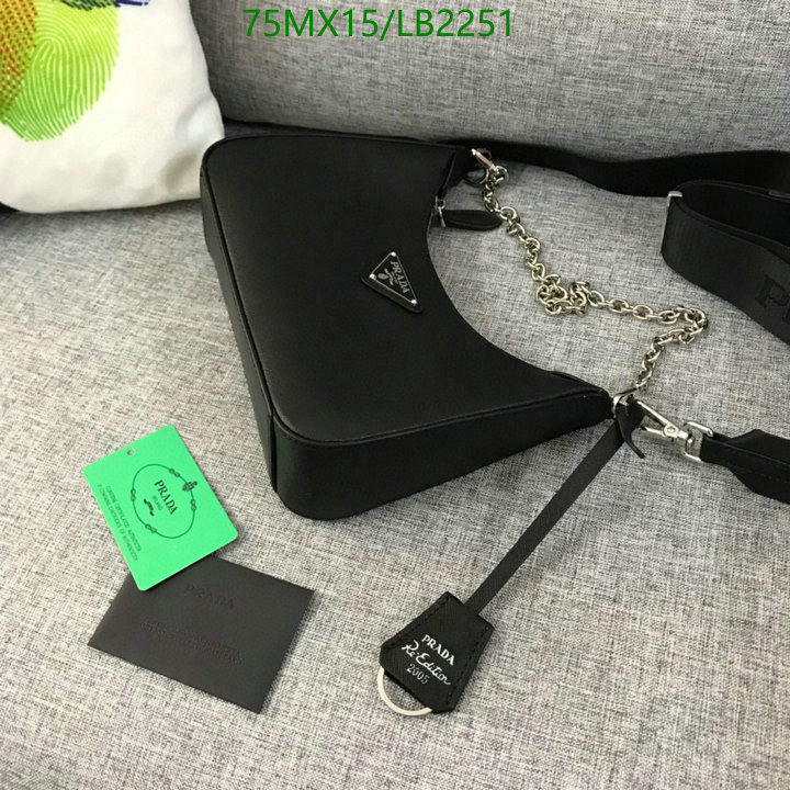 Prada Bag-(4A)-Re-Edition 2005,Code: LB2251,$: 75USD