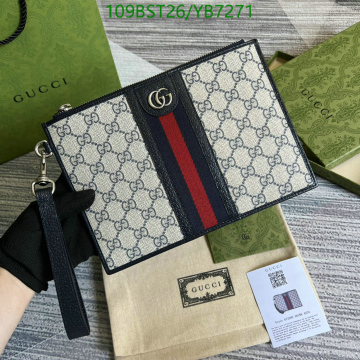 Gucci Bag-(Mirror)-Clutch-,Code: YB7271,$: 109USD