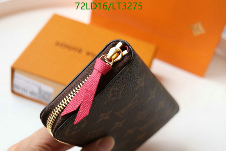 LV Bags-(Mirror)-Wallet-,Code: LT3275,$: 72USD