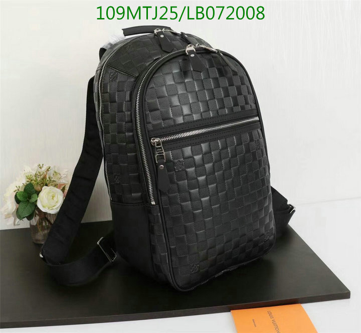 LV Bags-(4A)-Backpack-,Code: LB072008,$:109USD