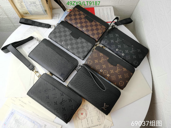 LV Bags-(4A)-Wallet-,Code: LT9187,$: 49USD