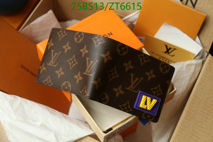 LV Bags-(Mirror)-Wallet-,Code: ZT6615,$: 75USD