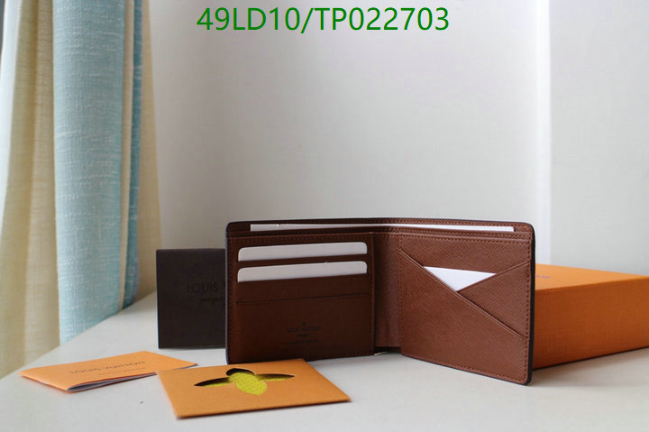 LV Bags-(Mirror)-Wallet-,Code: TP022703,$: 49USD