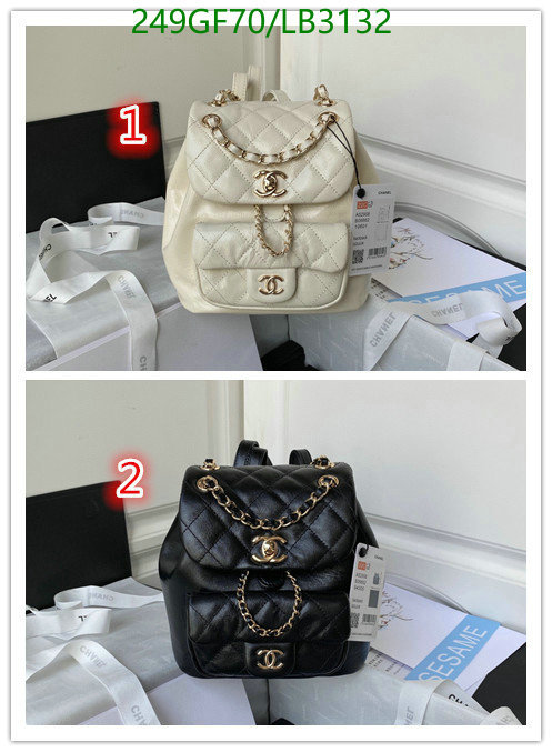 Chanel Bags -(Mirror)-Backpack-,Code: LB3132,$: 249USD
