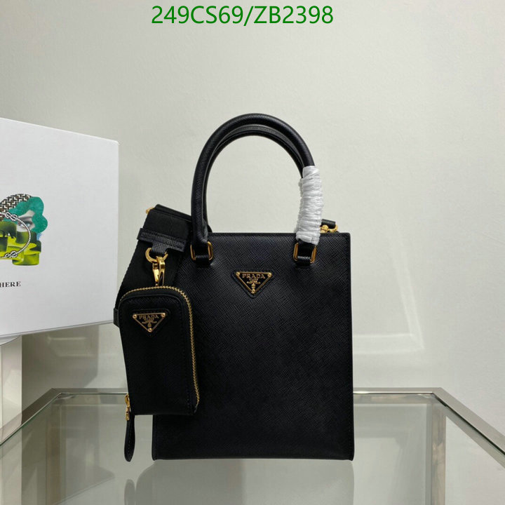 Prada Bag-(Mirror)-Diagonal-,Code: ZB2398,$: 249USD