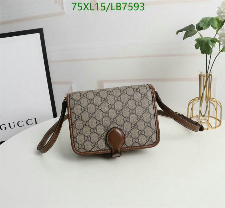 Gucci Bag-(4A)-Diagonal-,Code: LB7593,$: 75USD