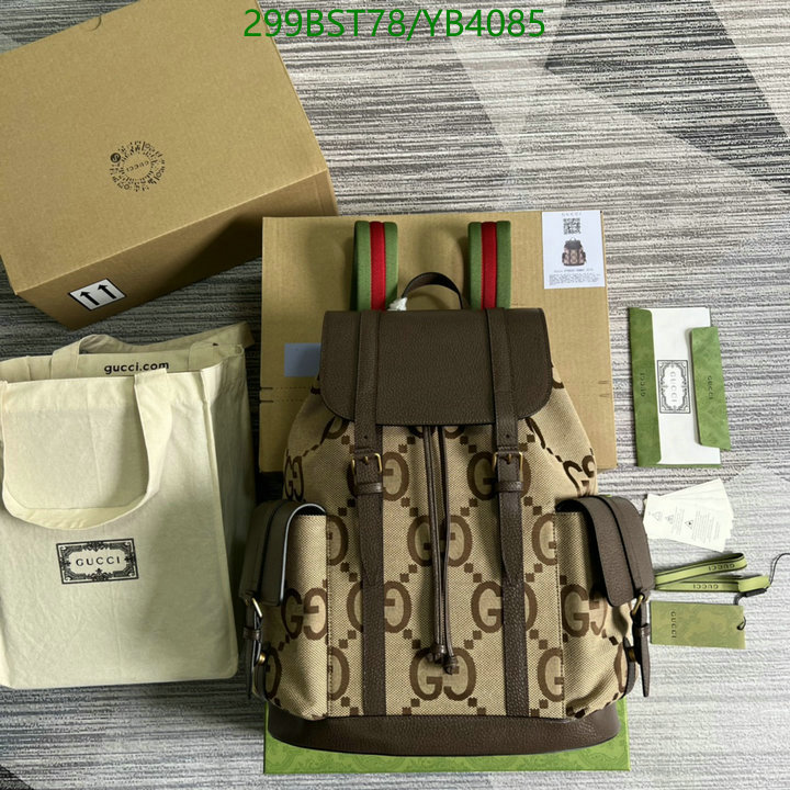 Gucci Bag-(Mirror)-Backpack-,Code: YB4085,$: 299USD