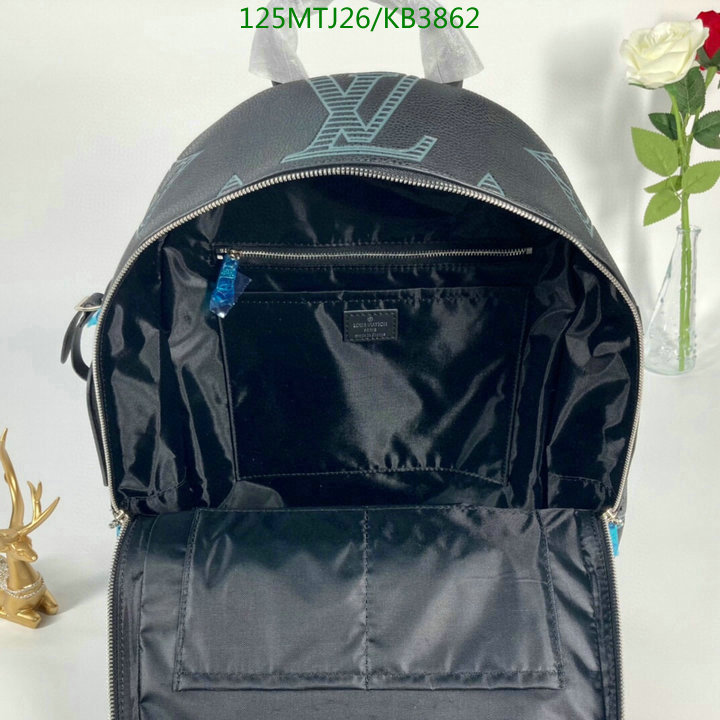 LV Bags-(4A)-Backpack-,Code: KB3862,$: 125USD