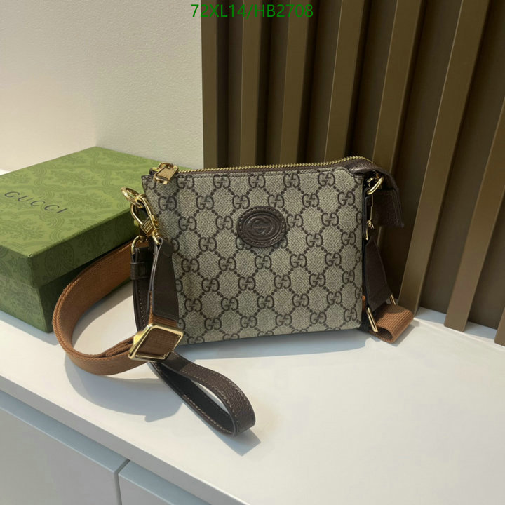 Gucci Bag-(4A)-Diagonal-,Code: HB2708,$: 72USD