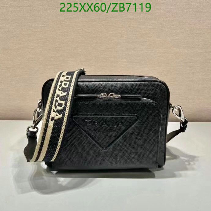 Prada Bag-(Mirror)-Diagonal-,Code: ZB7119,$: 225USD