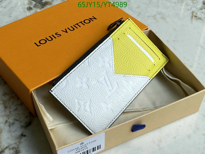 LV Bags-(Mirror)-Wallet-,Code: YT4989,$: 65USD