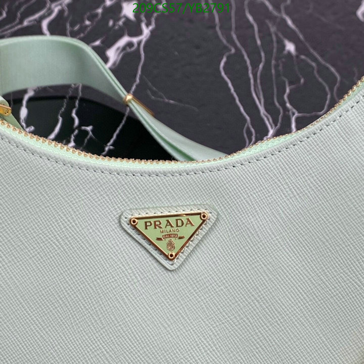 Prada Bag-(Mirror)-Diagonal-,Code: YB2791,$: 209USD