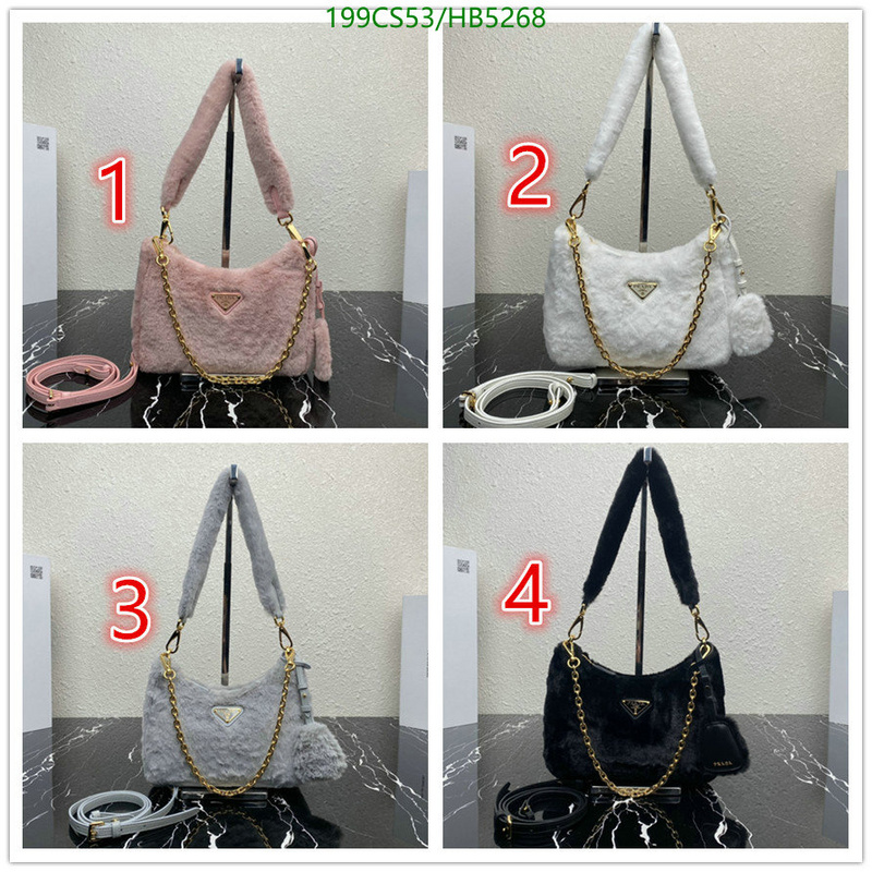 Prada Bag-(Mirror)-Re-Edition 2005,Code: HB5268,$: 199USD