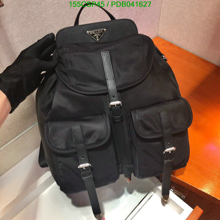 Prada Bag-(Mirror)-Backpack-,Code: PDB041627,$: 155USD