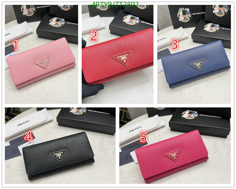 Prada Bag-(4A)-Wallet-,Code: ZT2802,$: 49USD