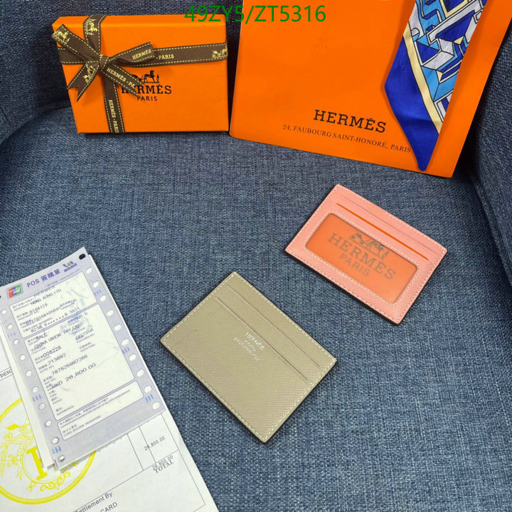 Hermes Bag-(4A)-Wallet-,Code: ZT5316,$: 49USD