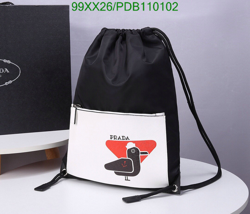 Prada Bag-(Mirror)-Backpack-,Code: PDB110102,$:95USD