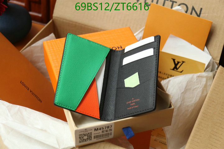 LV Bags-(Mirror)-Wallet-,Code: ZT6616,$: 69USD