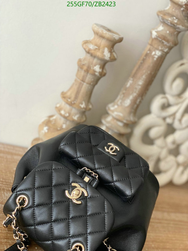 Chanel Bags -(Mirror)-Backpack-,Code: ZB2423,$: 255USD